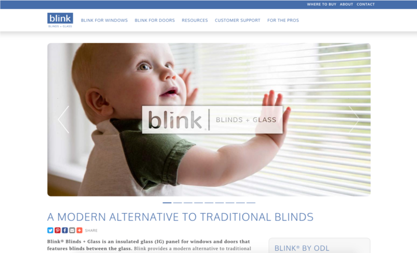 Blink® Blinds + Glass Featured In Door & Window Market Magazine